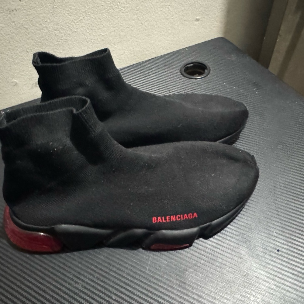 Balenciaga Black and Red Men's Shoes